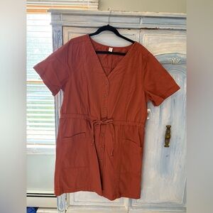 Old Navy Terracotta V-Neck Dress